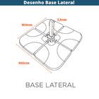 Ombrelone Lateral Trancoso Tulum Fratini 300 cm Aluminio Capa