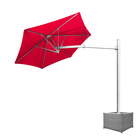 Ombrelone Lateral Vermelho - 2,40m De Diâmetro - Em Alumínio