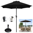 Ombrelone Maresias Articulado 3m Com Manivela Preto + Base Re