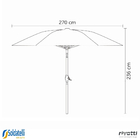 Ombrelone Miramar Grafite Ou Fendi Sem Base Com Uv - Rivatti