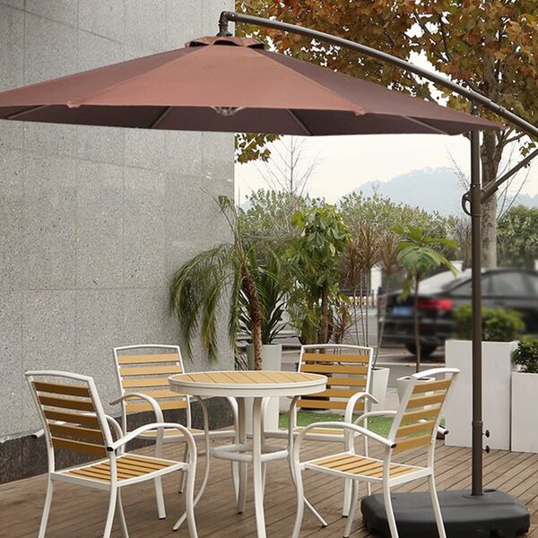 Ombrelone Noronha Standard 3m Diametro C/ Base 60l - Marrom C