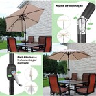 Ombrelone Para Piscina 2,5m Com Base Plástica Branca De Maniv