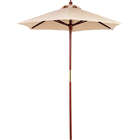 Ombrelone Redondo Em Madeira Poliéster Bege Sem Base 1,8 M Tr