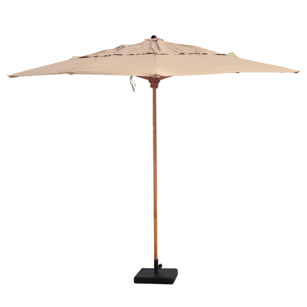 Ombrelone Slim De Centro Quadrado Sand 2,4m Cinza Areia