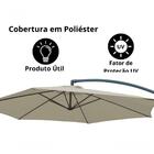 Ombrelone Suspenso 3,00m  Branco