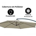 Ombrelone Suspenso 3,00m  Branco