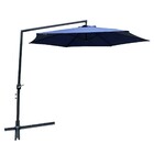 Ombrelone Suspenso Lateral 3m Importway Azul Com Manivela E B