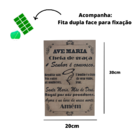 Oração Ave Maria Gravada Laser Tamanho A4 Mdf 3mm Natural