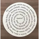 Oração Pai Nosso Mandala Redondo 30 Cm Branco