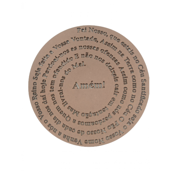 Api Nossi Oração Pai Nosso Mandala Redondo 30 Cm Natural | Leroy Merlin