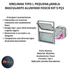 Orelinha Tipo L Pequena P/ Janela Basculante Aluminio Fosco K