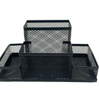 Organizador 3 Bandejas Documentos Escaninho + Porta Lápis