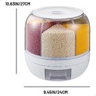 Organizador Alimentos Giratório 6 Divisórias Porta Grãos