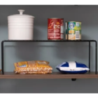 Organizador Aramado Armário Cozinha Prateleira 42cm Preto