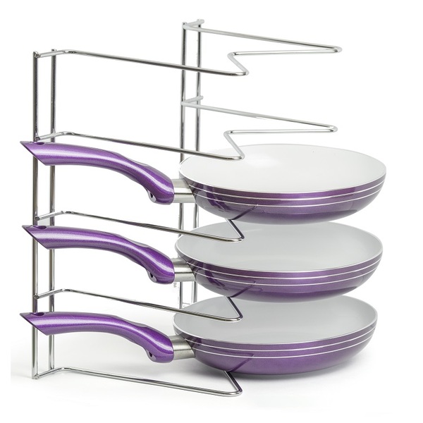 Organizador Armário De Cozinha Porta Tampas Travessas Frigide