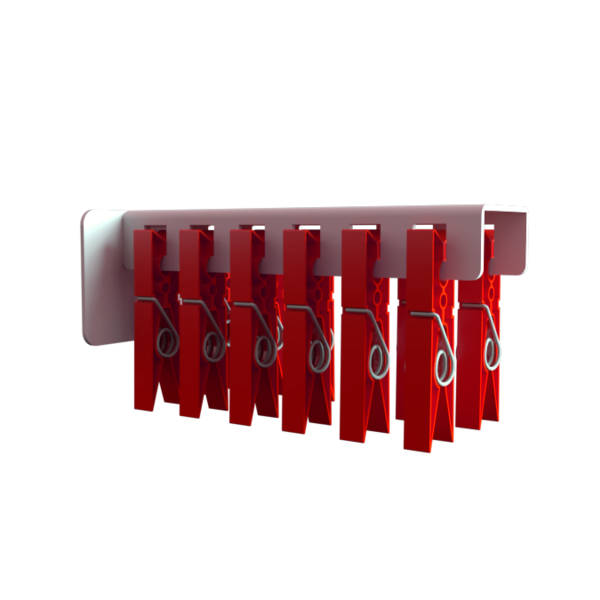 Organizador Branco Para Prendedores Pq Vermelho Creative