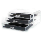 Organizador Caixa Acrílico Maquiagem Joias 3 Gavetas