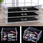 Organizador Caixa Acrílico Maquiagem Joias 3 Gavetas