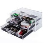 Organizador Caixa Acrílico Maquiagem Joias 4 Gavetas