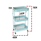Organizador Carrinho 3 Andares Rack Casa Quarto Cozinha Salao