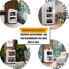 Organizador Carrinho Multiuso 3 Prateleiras Com Rodízios Jade