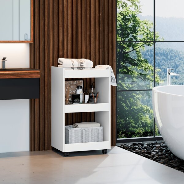 Organizador Carrinho Multiuso 3 Prateleiras Com Rodízios Jade