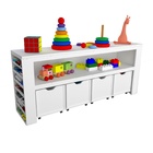 Organizador Com Baús Porta Livros E Carrinhos Ajax 100% Mdf