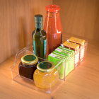 Organizador com Divisórias Plástico 9x28,2x18,2cm Transparente Uz Utilidades