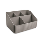 Organizador com Divisórias Plástico Cinza Escuro  11,2x15,5x21cm Usual Utilidades