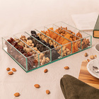 Organizador Com Tampa De Vidro 6 Divisórias Internas Cozinha