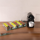 Organizador Com Tampa De Vidro 6 Divisórias Internas Cozinha