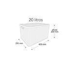 Organizador Container Com Tampa Multiuso 20 Litros Para Brinq
