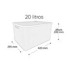 Organizador Container Com Tampa Multiuso 20 Litros Para Brinq