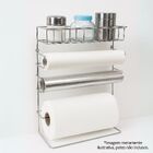 Organizador Cook 4 Em 1 Suporte Porta Rolos E Temperos Aço Cr