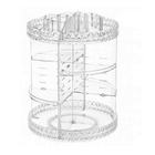 Organizador Cosméticos Maquiagem Giratório Display 360º