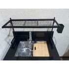 Organizador Cozinha Suspensa Aço Inox Escorredor Louça Preto