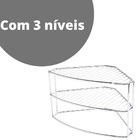 Organizador De  Canto De Ármario 3 Níveis Cromado Future