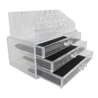 Organizador De Acrilico 3 Gavetas Com Porta Batom