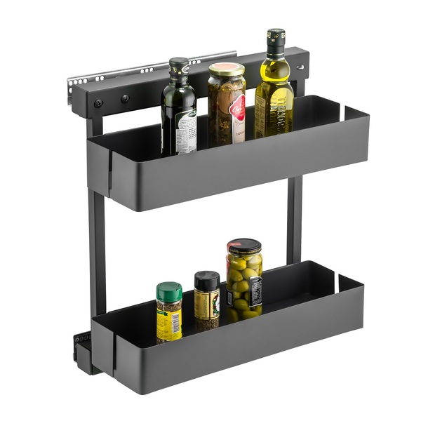 Organizador De Armário Com Porta Condimentos Preto Schmitt