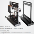 Organizador De Armário Porta Utensílios Preto Master Schmitt