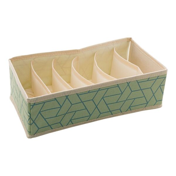 Organizador De Armário Verde Chevron Para Roupas 6 Divisórias