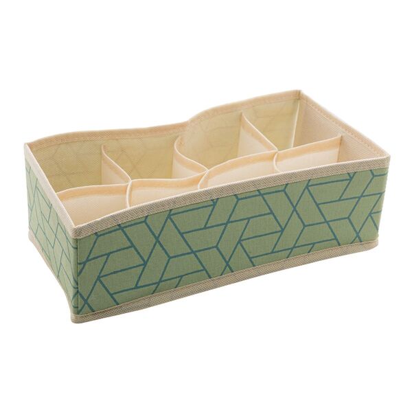 Organizador De Armário Verde Chevron Para Roupas 8 Divisórias