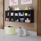 Organizador De Brinquedos Duplo Nichos Preto Mdf - Ely