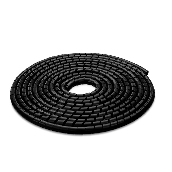 Organizador De Cabo Espiral Preto Steck 3/4" 19mm X 5m