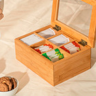 Organizador de Chá Sense 6 Divisórias Bambu OU