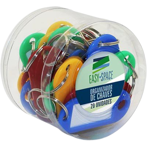 Organizador De Chaves Pote (c/ 20 Chaveiros Sortidos) 20 Unid