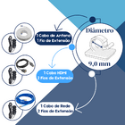 Organizador De Fios Autoadesivo Mz Clip Branco 9mm - 20 Peças