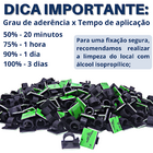Organizador De Fios Autoadesivo Mz Clip Preto 13mm - 100 Peças