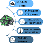 Organizador De Fios Autoadesivo Mz Clip Preto 6mm - 100 Peças