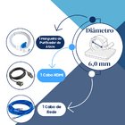 Organizador De Fios Autoadesivo Mz Clip Preto 6mm - 100 Peças